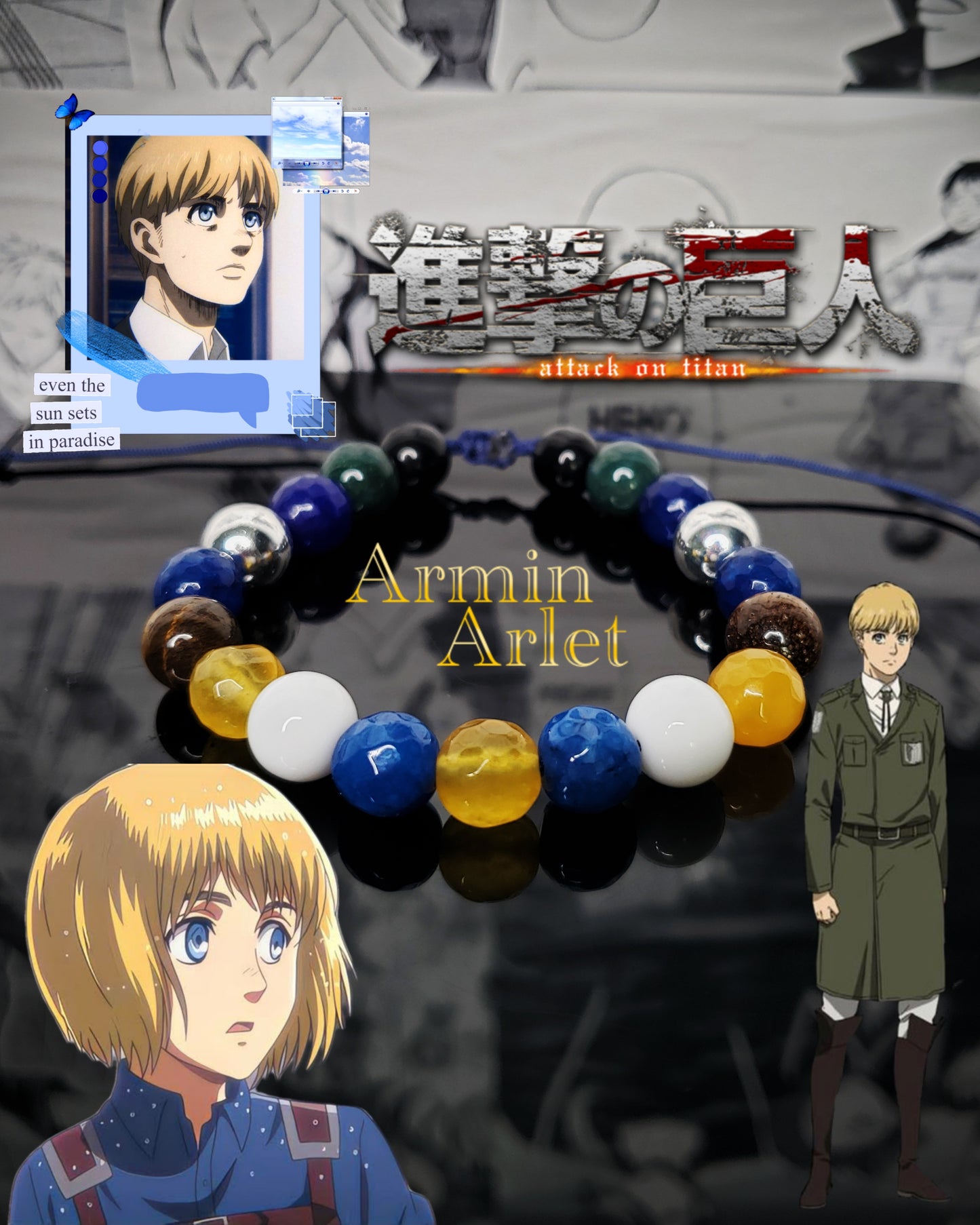 Pulseras Inspiradas En Personajes De Shingeki No Kyojin