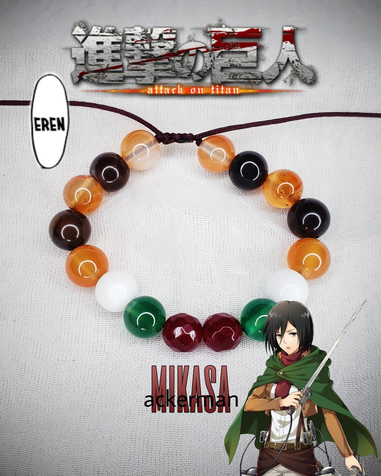 Pulseras Inspiradas En Personajes De Shingeki No Kyojin