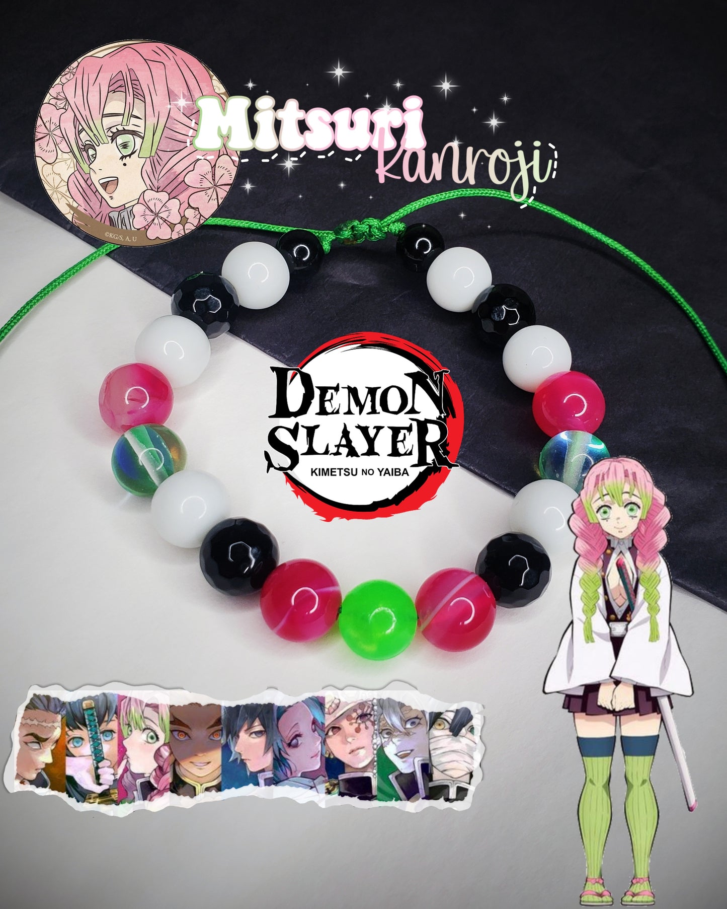 Pulseras Inspiradas En Personajes De Kimetsu no Yaiba