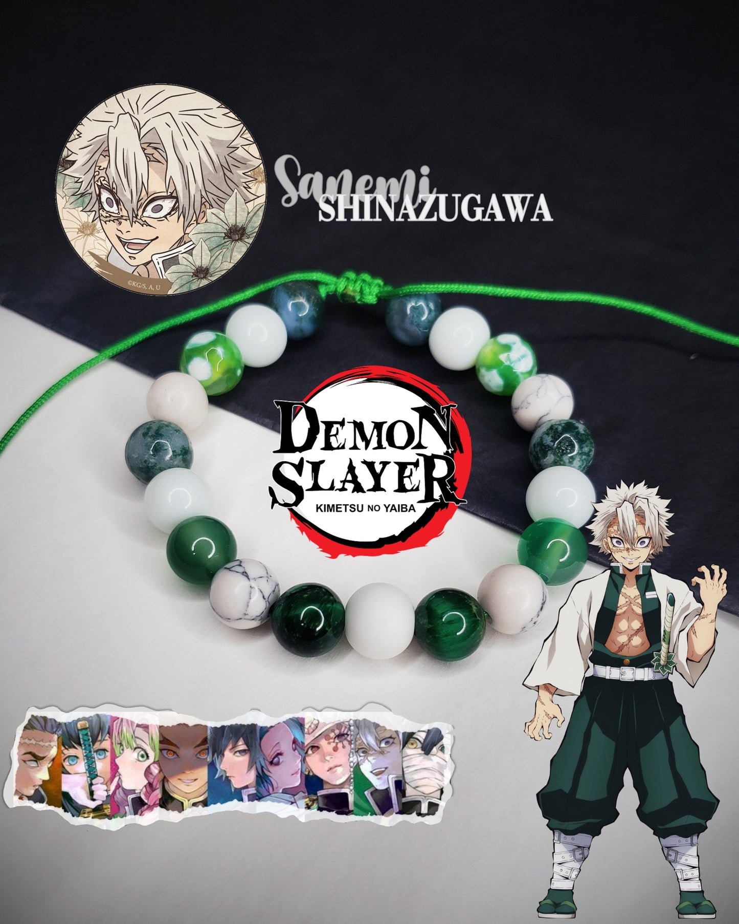 Pulseras Inspiradas En Personajes De Kimetsu no Yaiba
