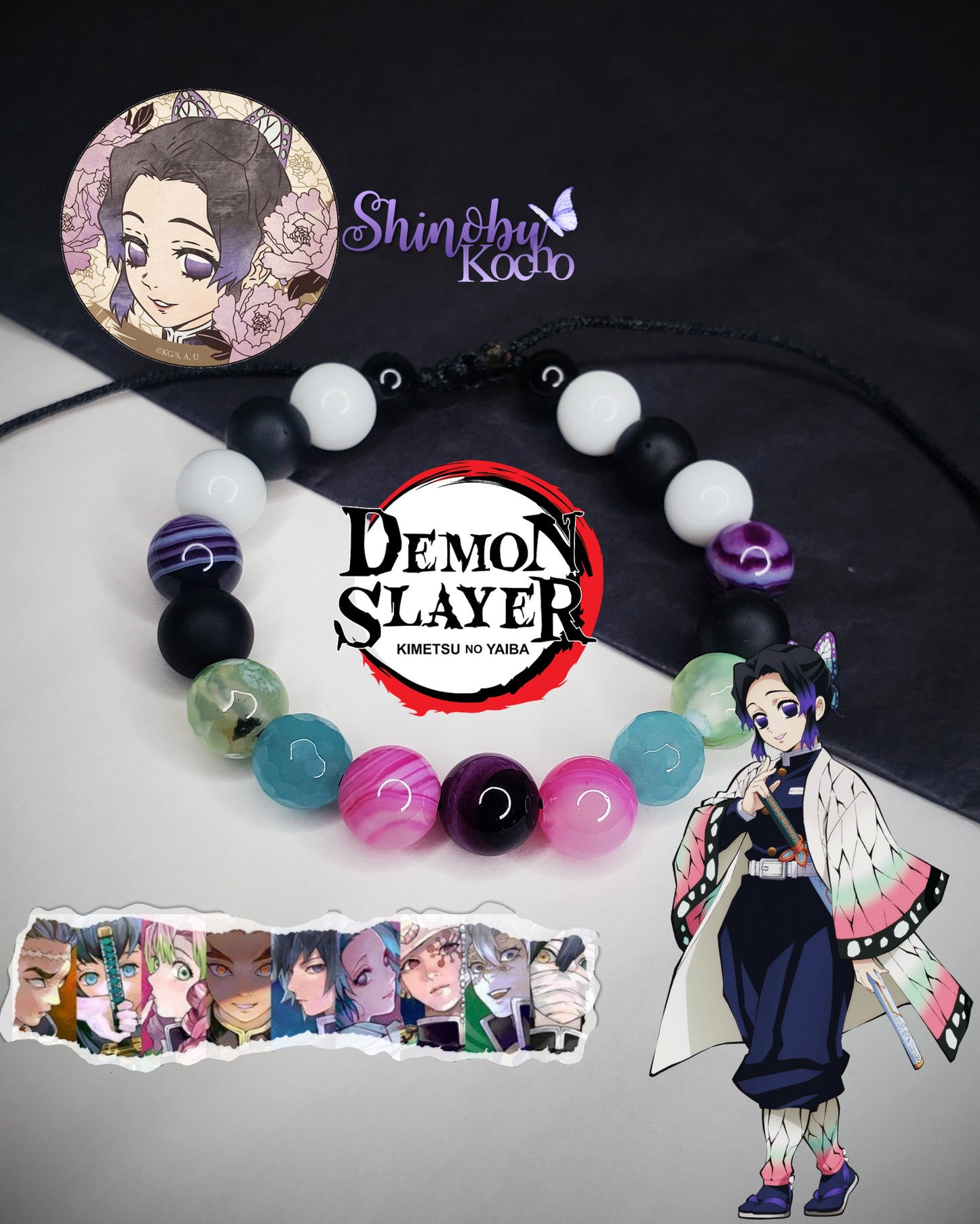 Pulseras Inspiradas En Personajes De Kimetsu no Yaiba