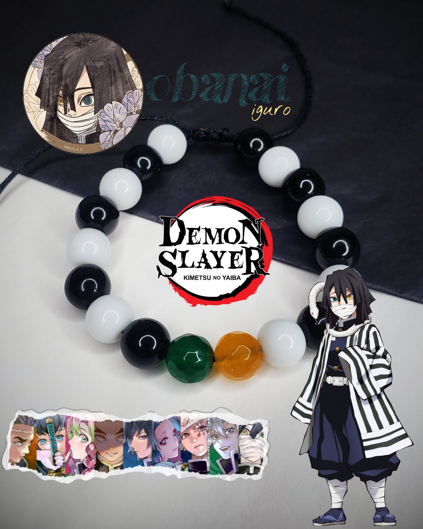 Pulseras Inspiradas En Personajes De Kimetsu no Yaiba