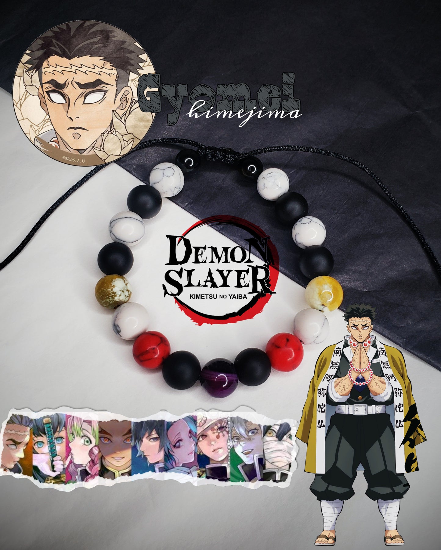 Pulseras Inspiradas En Personajes De Kimetsu no Yaiba