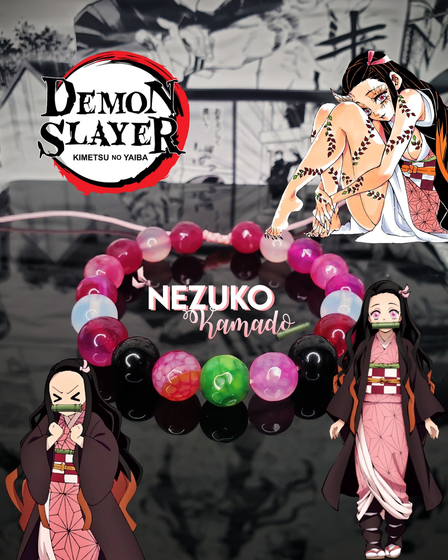 Pulseras Inspiradas En Personajes De Kimetsu no Yaiba