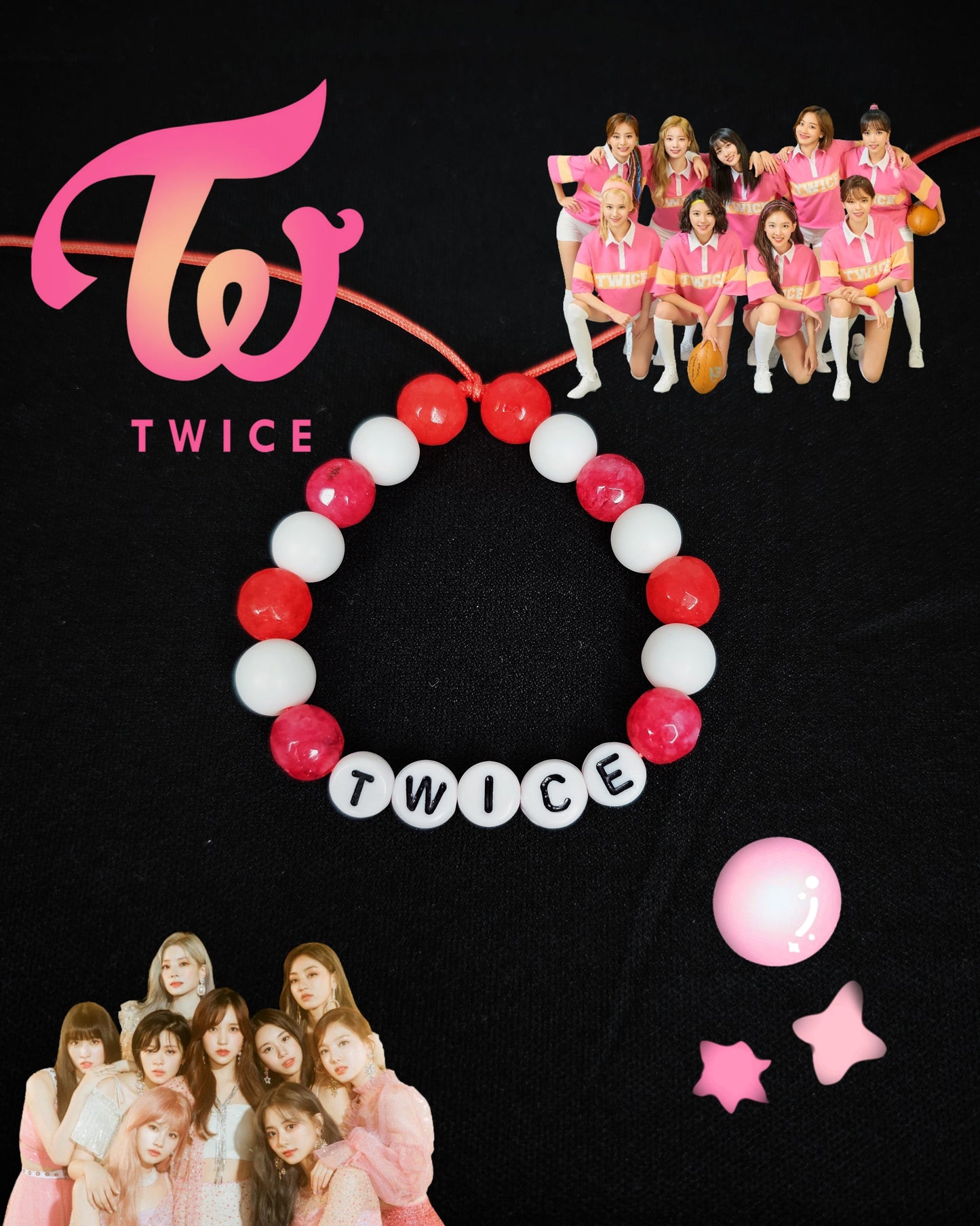 Pulseras ajustables inspirada en grupos de K-Pop
