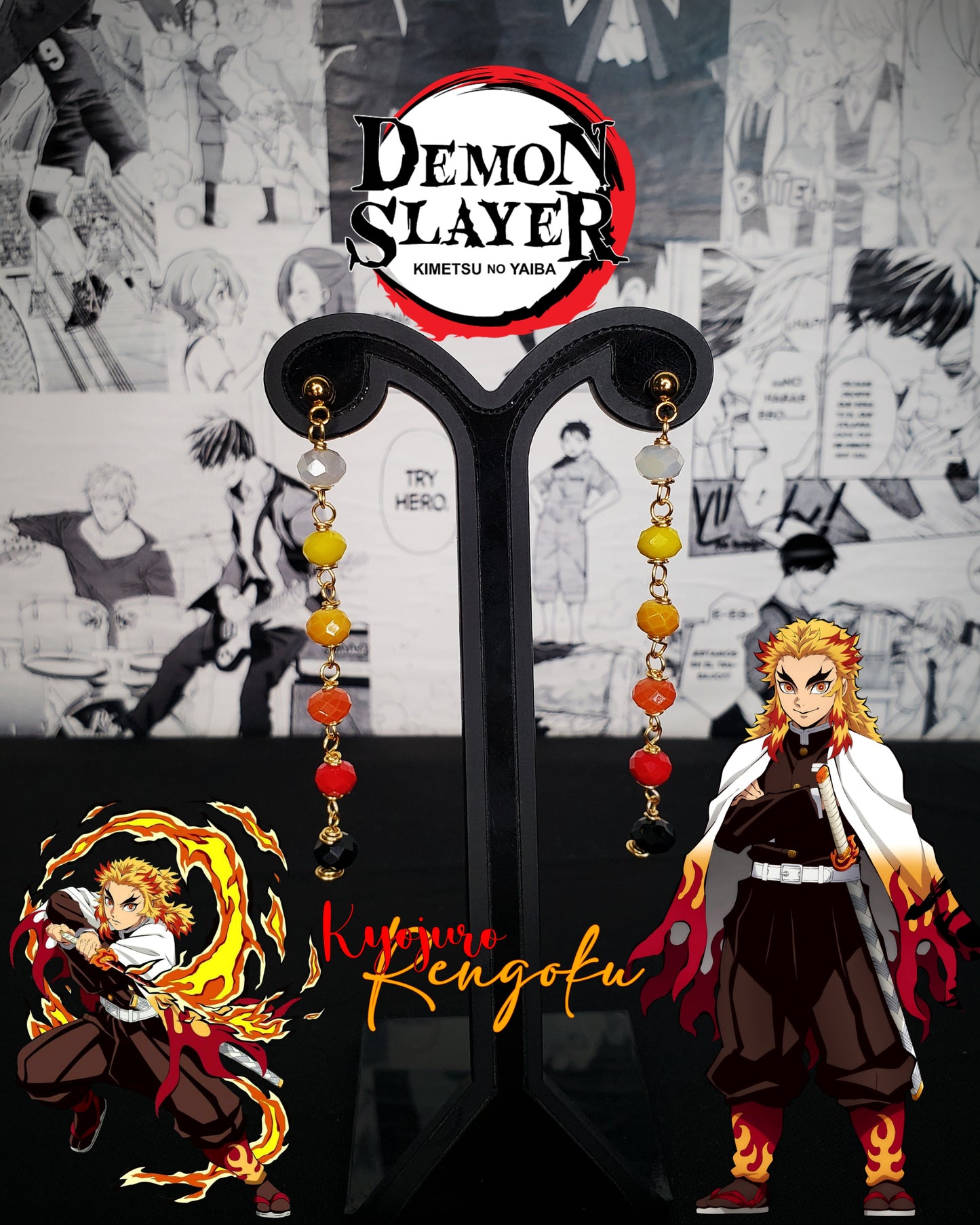 Aretes De Alambre AAA Otaku Inspirados En Personajes De Kimetsu No Yaiba