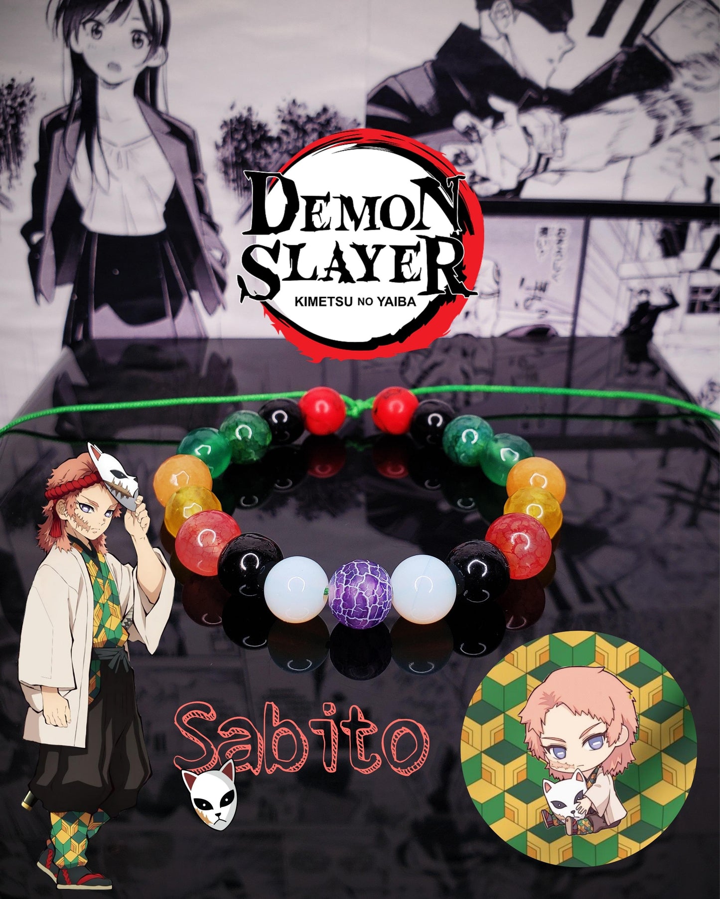 Pulseras Inspiradas En Personajes De Kimetsu no Yaiba